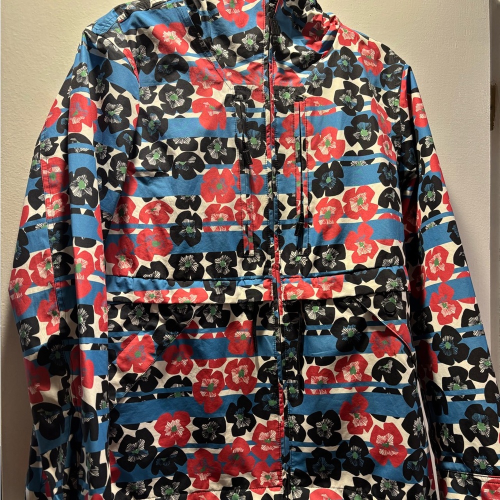 Floral Striped Raincoat